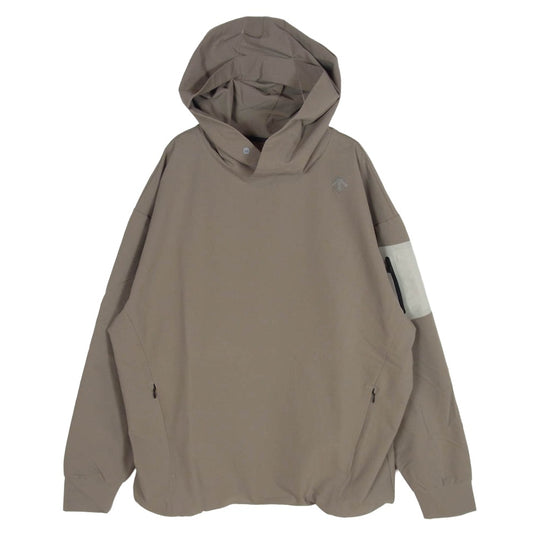 DESCENTE デサント DJMWGL12 ポリエステル トレーニング プルオーバー パーカー ベージュ系 L【中古】