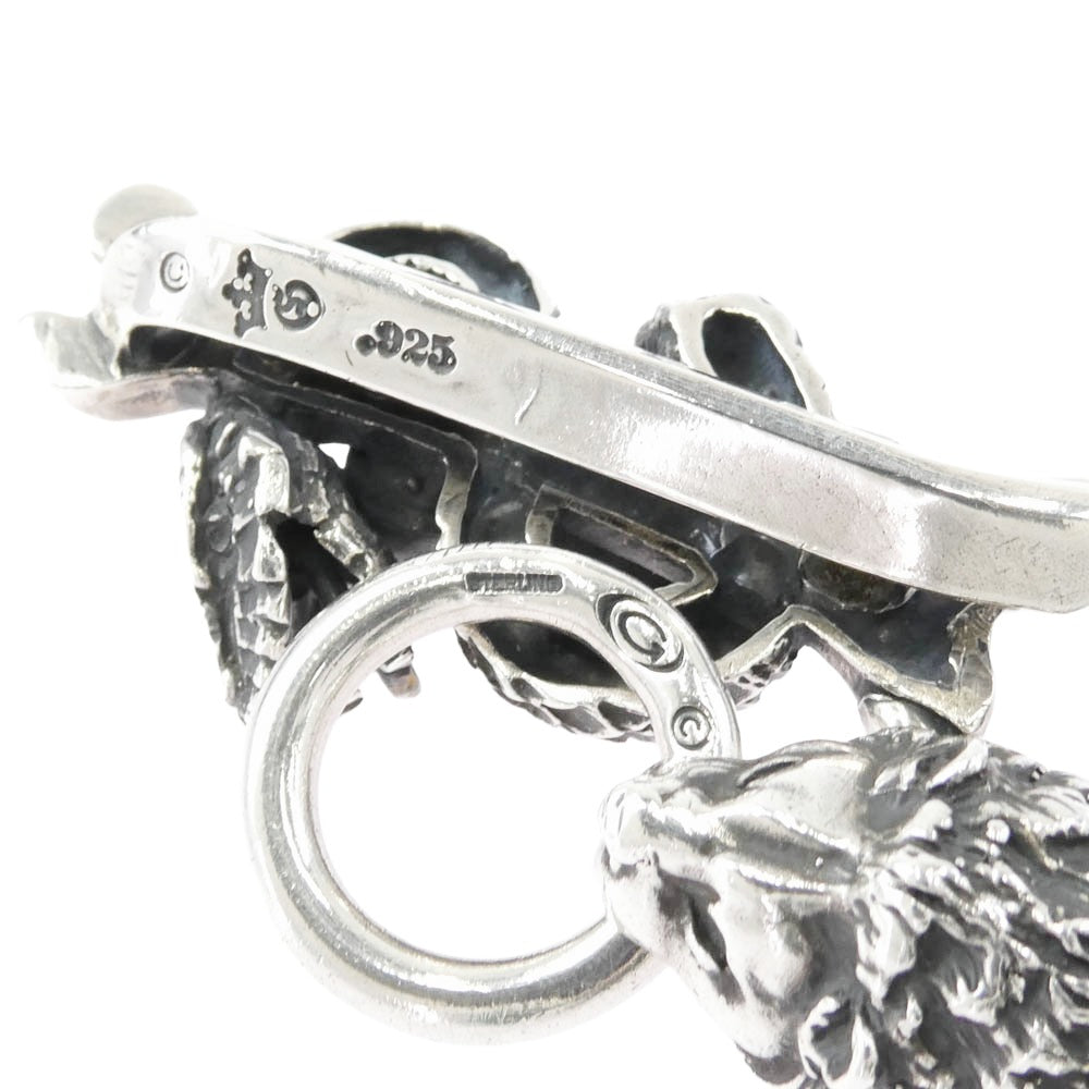 GABOR ガボール Gaboratory ガボラトリー マリア オーダーシート付属 スカルオンスネークキーパー 2ライオン 10スカル スモールオーバルリンク 1ドロップスカル ウォレットチェーン シルバー系【中古】