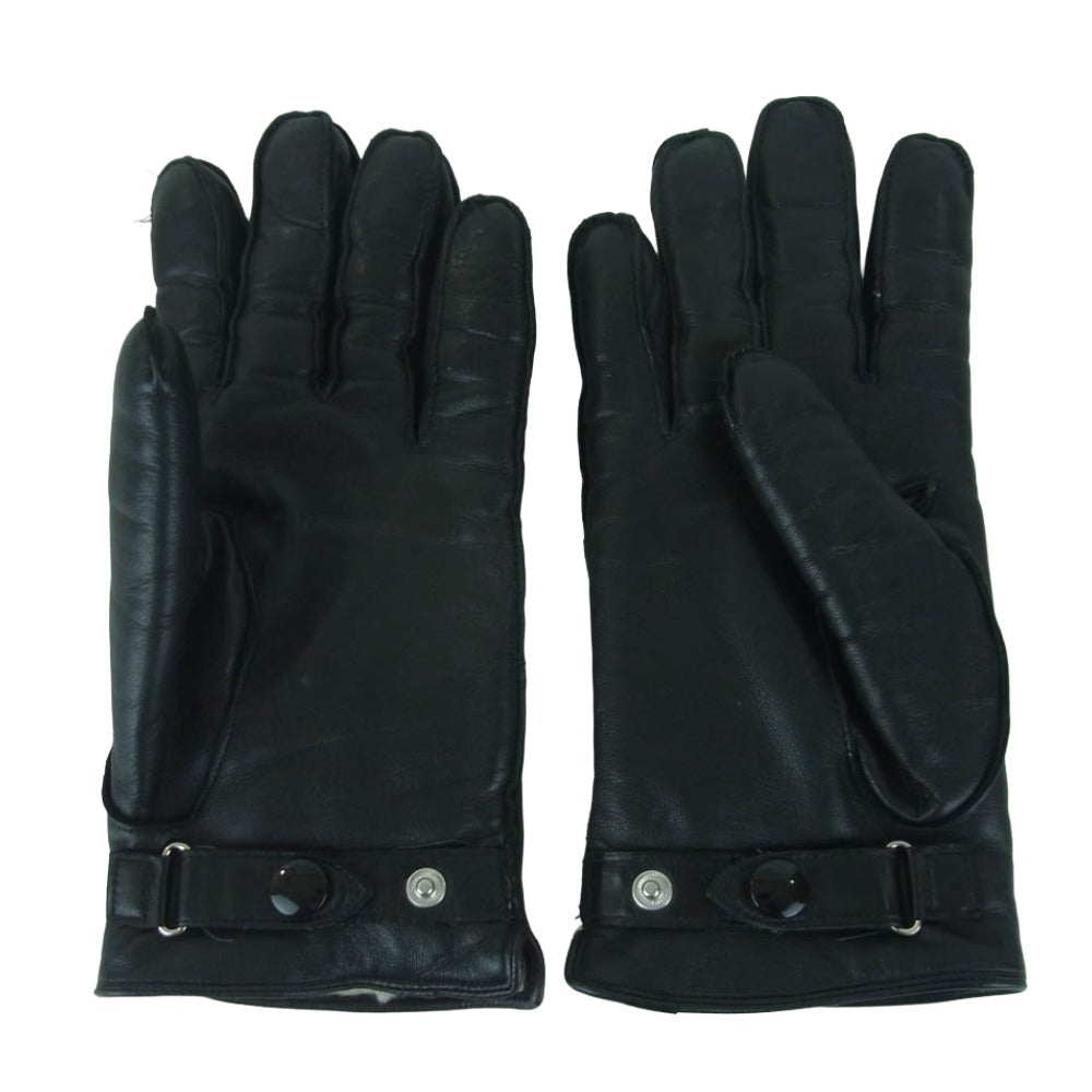 Lewis Leathers ルイスレザー LINED GLOVE ボア付き レザー グローブ 手袋 ブラック系【中古】