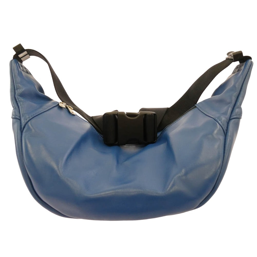 Lewis Leathers ルイスレザー WAIST BAG レザー ウエスト バッグ ブルー系【美品】【中古】