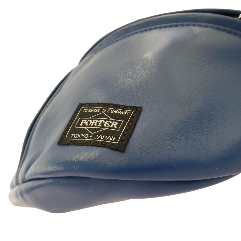 Lewis Leathers ルイスレザー WAIST BAG レザー ウエスト バッグ ブルー系【美品】【中古】