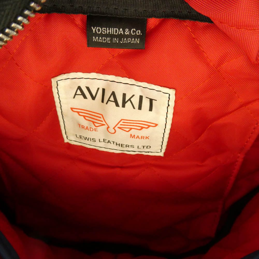 Lewis Leathers ルイスレザー WAIST BAG レザー ウエスト バッグ ブルー系【美品】【中古】