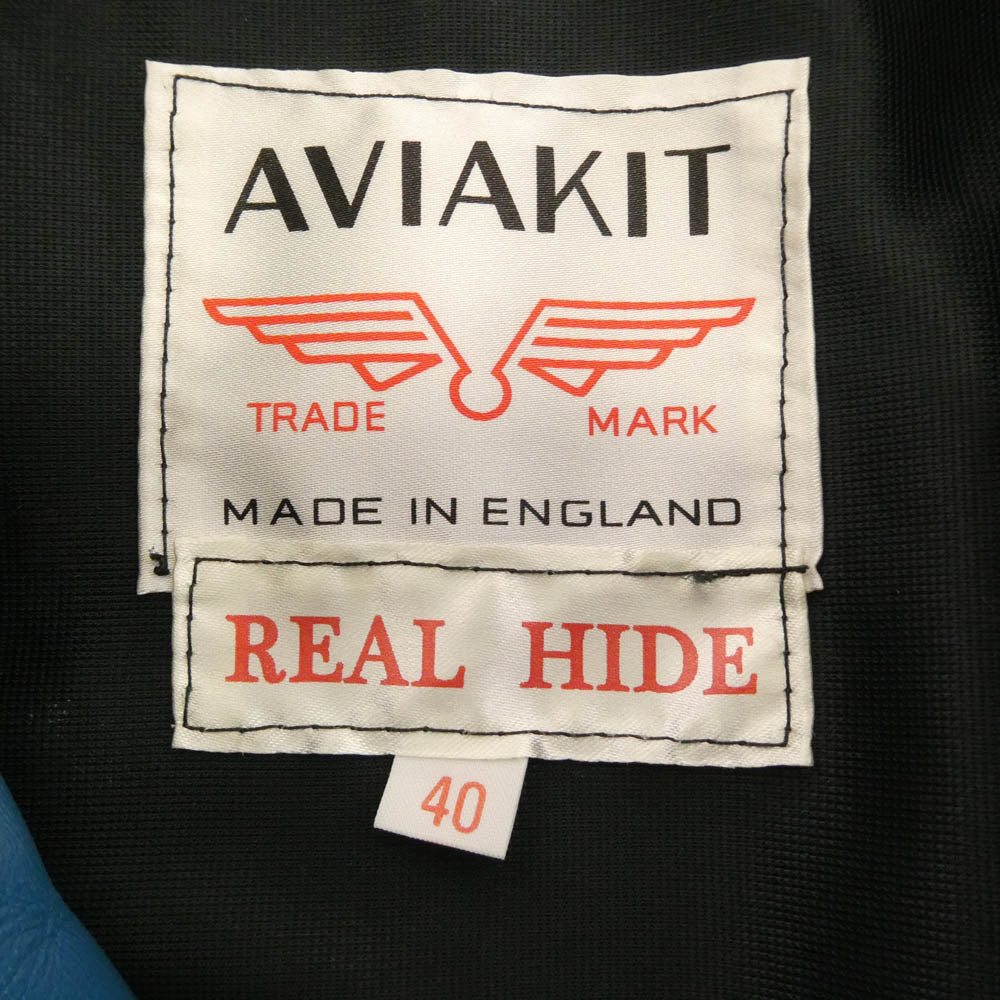 Lewis Leathers ルイスレザー SUPER MONZA VINTAGE TURQUOISE スーパーモンザ ヴィンテージターコイズ ブルー系 40【中古】