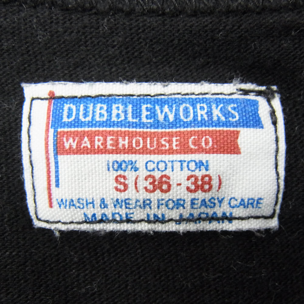 WAREHOUSE ウエアハウス USAAF プリント 七分袖 ヘンリー カットソー ブラック系 S【中古】