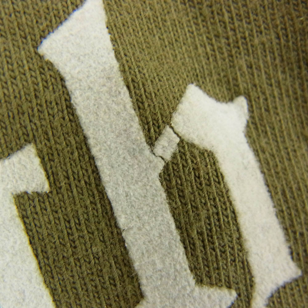 Buzz Rickson's バズリクソンズ bomber barons フロッキープリントミリタリー Tシャツ カーキ系 XS【中古】