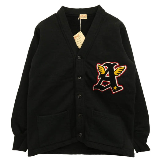 WHITESVILLE ホワイツビル WV69043 HEAVY SWEAT BUTTON CARDIGAN ヘビー スウェット カーディガン ブラック系 S【美品】【中古】