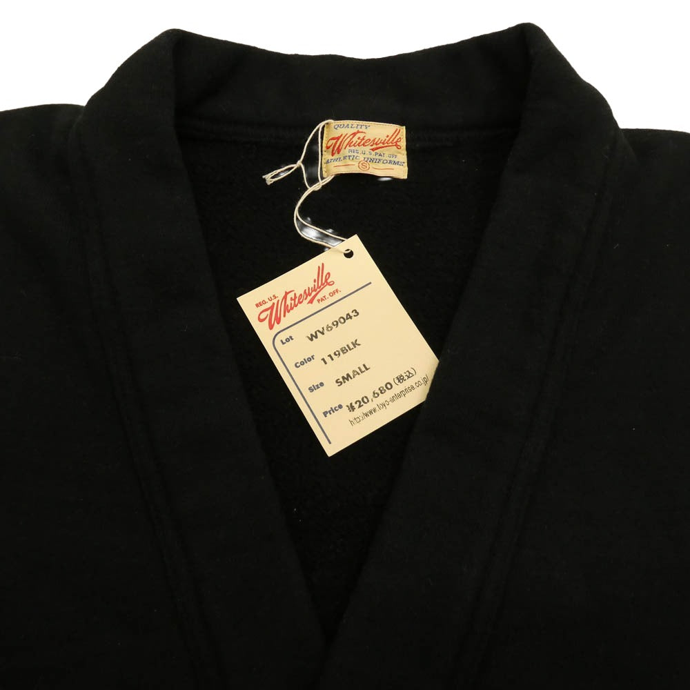 WHITESVILLE ホワイツビル WV69043 HEAVY SWEAT BUTTON CARDIGAN ヘビー スウェット カーディガン ブラック系 S【美品】【中古】