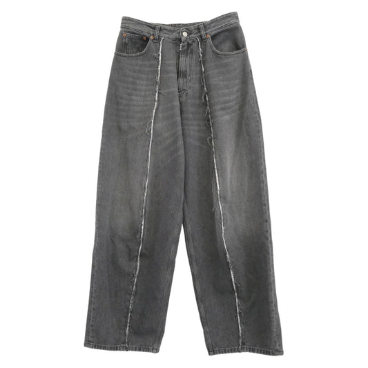 MAISON MARGIELA メゾンマルジェラ 24SS SH0LA0002 MM6 エムエムシックス Raw Jeans ワイド デニムパンツ ジーンズ グレー系 32 185/84A【中古】