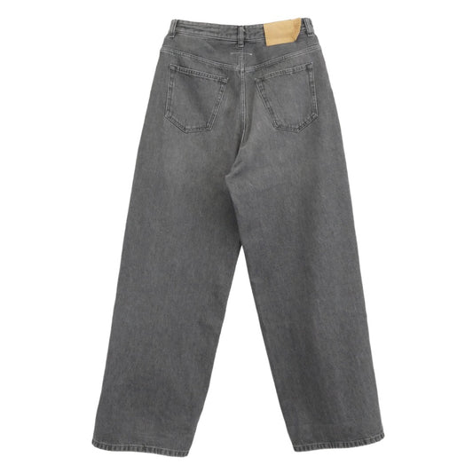 MAISON MARGIELA メゾンマルジェラ 24SS SH0LA0002 MM6 エムエムシックス Raw Jeans ワイド デニムパンツ ジーンズ グレー系 32 185/84A【中古】