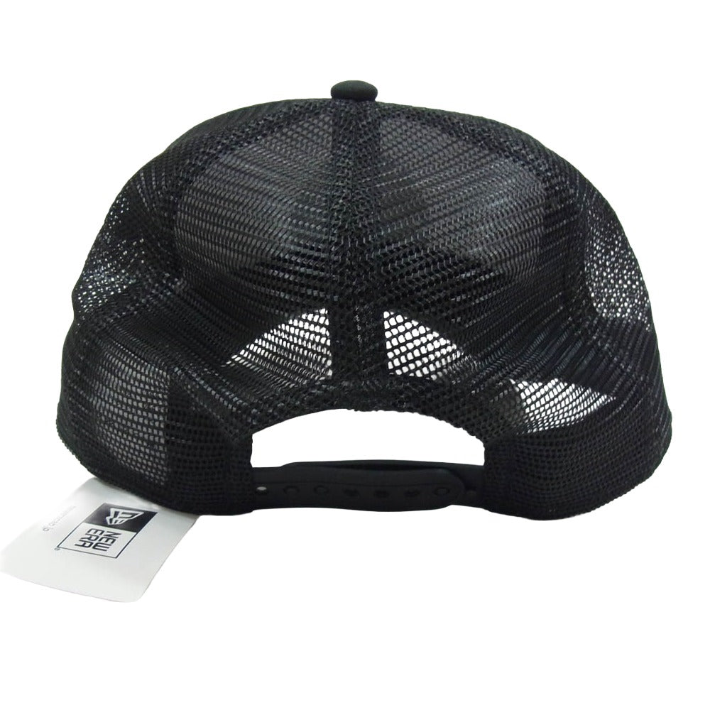 NEW ERA ニューエラ N2509 サークルロゴ刺繍 メッシュ トラッカー キャップ ブラック系【極上美品】【中古】