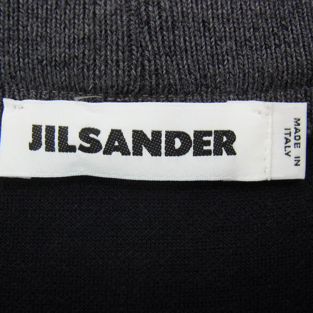 JIL SANDER ジルサンダー JSWG710016 ニット切替 スウェット ワンピース トップス ブラック系 36【中古】