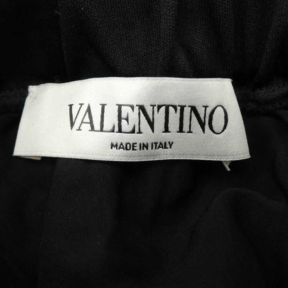 VALENTINO ヴァレンティノ SB3MD00X4TG フラワー プリーツ スカート ブラック系 M【中古】