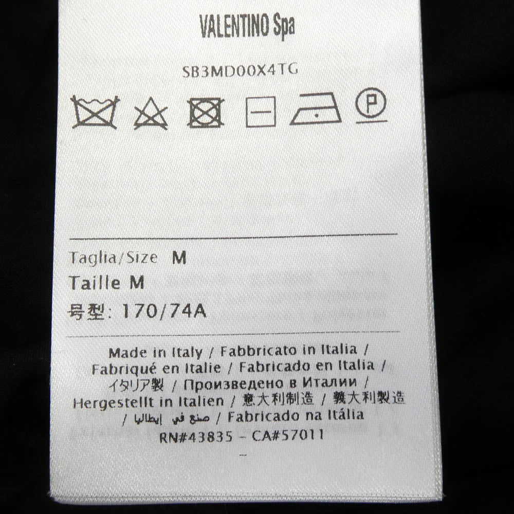 VALENTINO ヴァレンティノ SB3MD00X4TG フラワー プリーツ スカート ブラック系 M【中古】