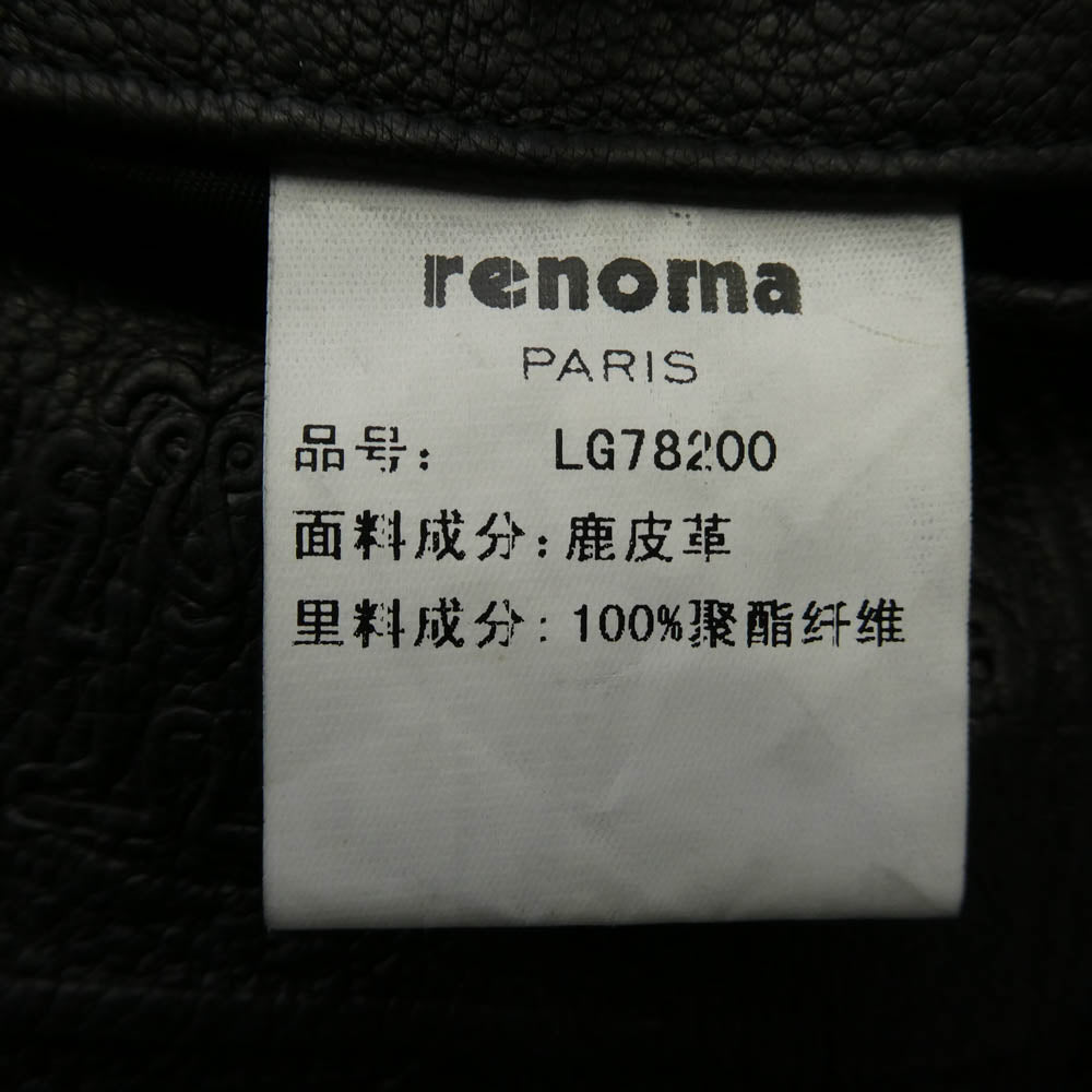 renoma レノマ ライナー付き レザー コート ジャケット ブラック系 56【中古】