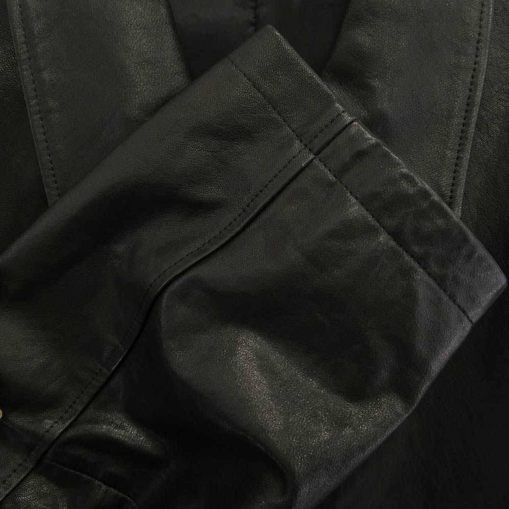 ssstein シュタイン 23AW ST.622 ssstein LEATHER ZIP JACKET 比翼 レザー ジップ ジャケット ブラック系 M【中古】