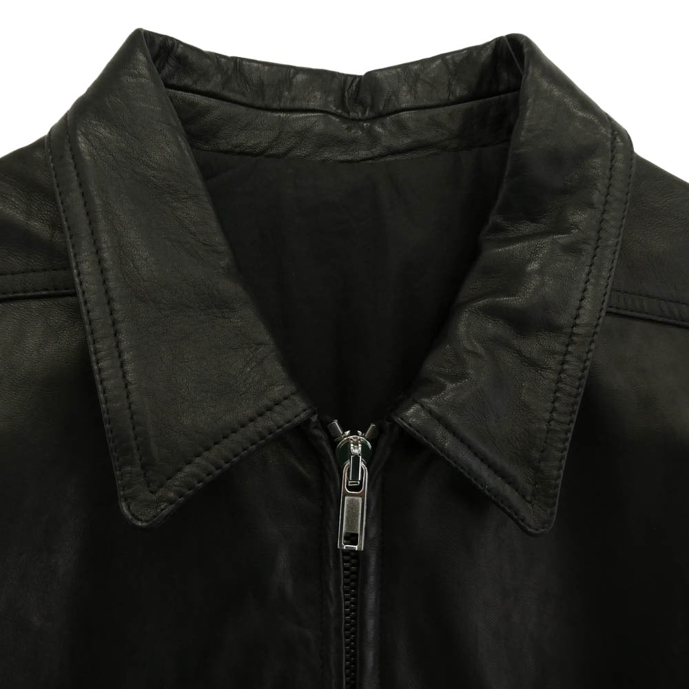 Rick Owens リックオウエンス 23AW RU02C7766-LNV BRAD JACKET レザー 中綿 ブラッド ジャケット ブラック系 52【中古】