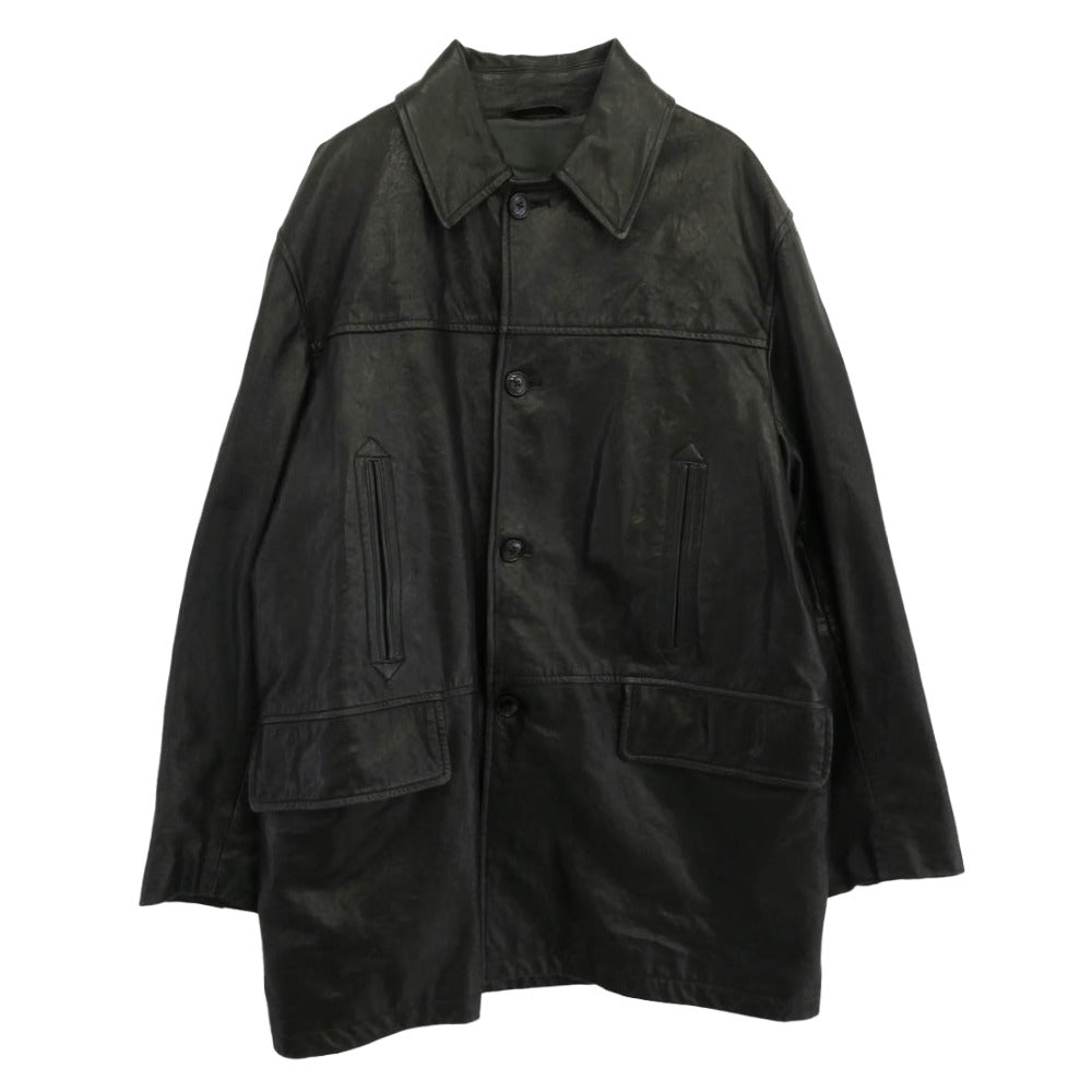 COMOLI コモリ 22AW W03-04009 Lamb Leather Coat ラムレザー コート カーコート ブラック系 3【中古】