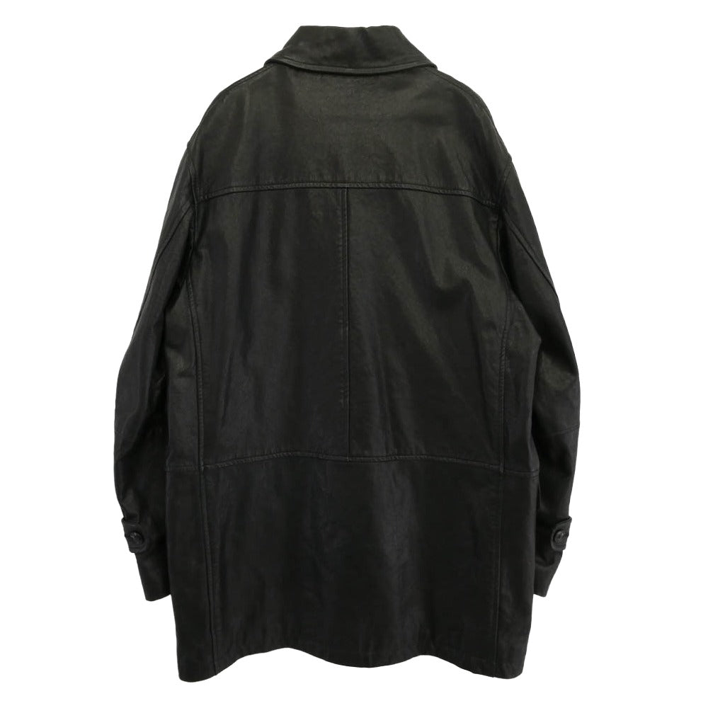 COMOLI コモリ 22AW W03-04009 Lamb Leather Coat ラムレザー コート カーコート ブラック系 3【中古】