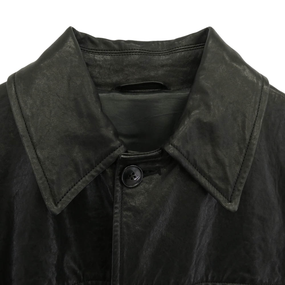 COMOLI コモリ 22AW W03-04009 Lamb Leather Coat ラムレザー コート カーコート ブラック系 3【中古】