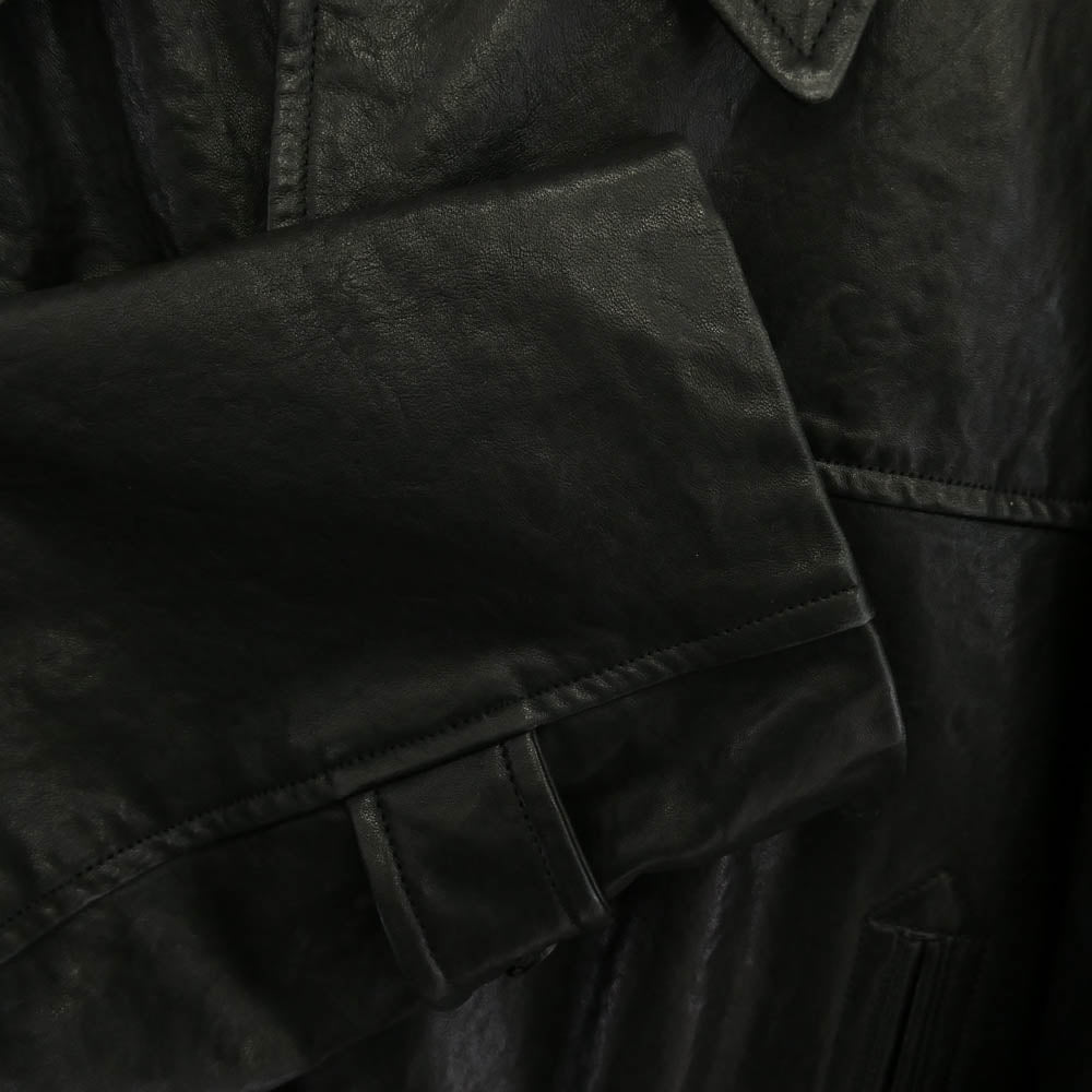 COMOLI コモリ 22AW W03-04009 Lamb Leather Coat ラムレザー コート カーコート ブラック系 3【中古】