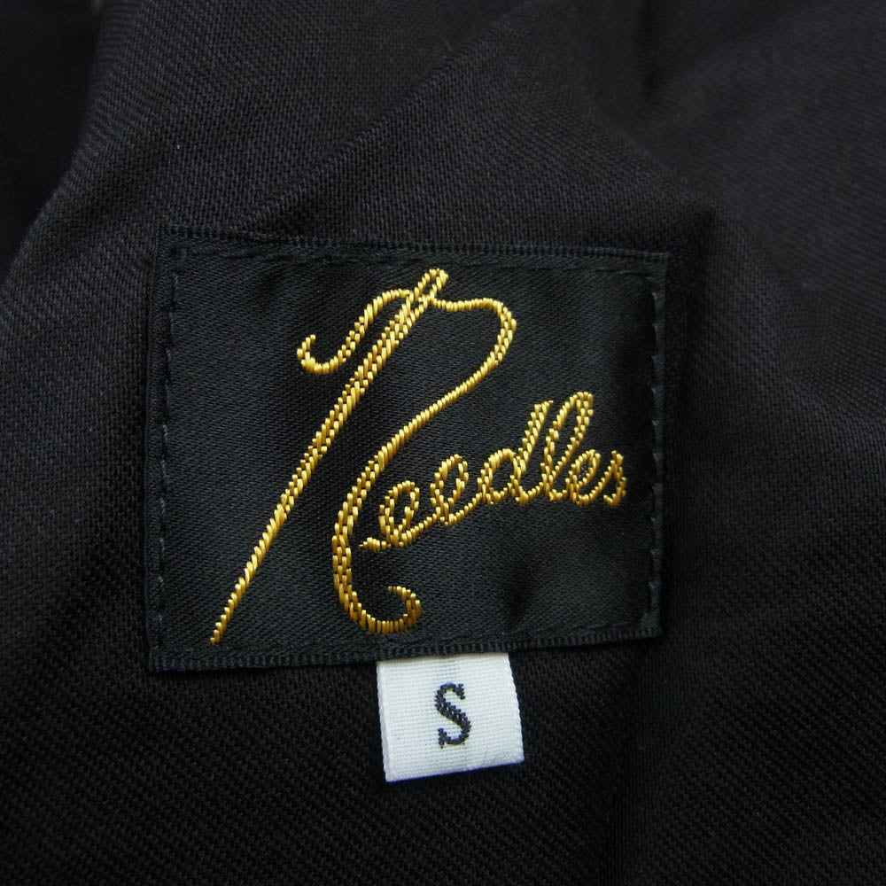Needles ニードルス RW1596 別注 Piping Cowboy Pant PE PU Double Cloth パイピング カウボーイ ダブルクロス トラックパンツ ブラック系 S【美品】【中古】