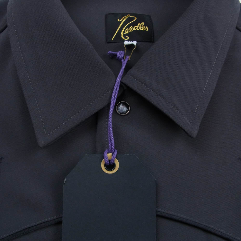 Needles ニードルス RW1595 別注 Piping Cowboy Jacket PE PU Double Cloth パイピング カウボーイ ダブルクロス トラックジャケット グレー系 M【極上美品】【中古】