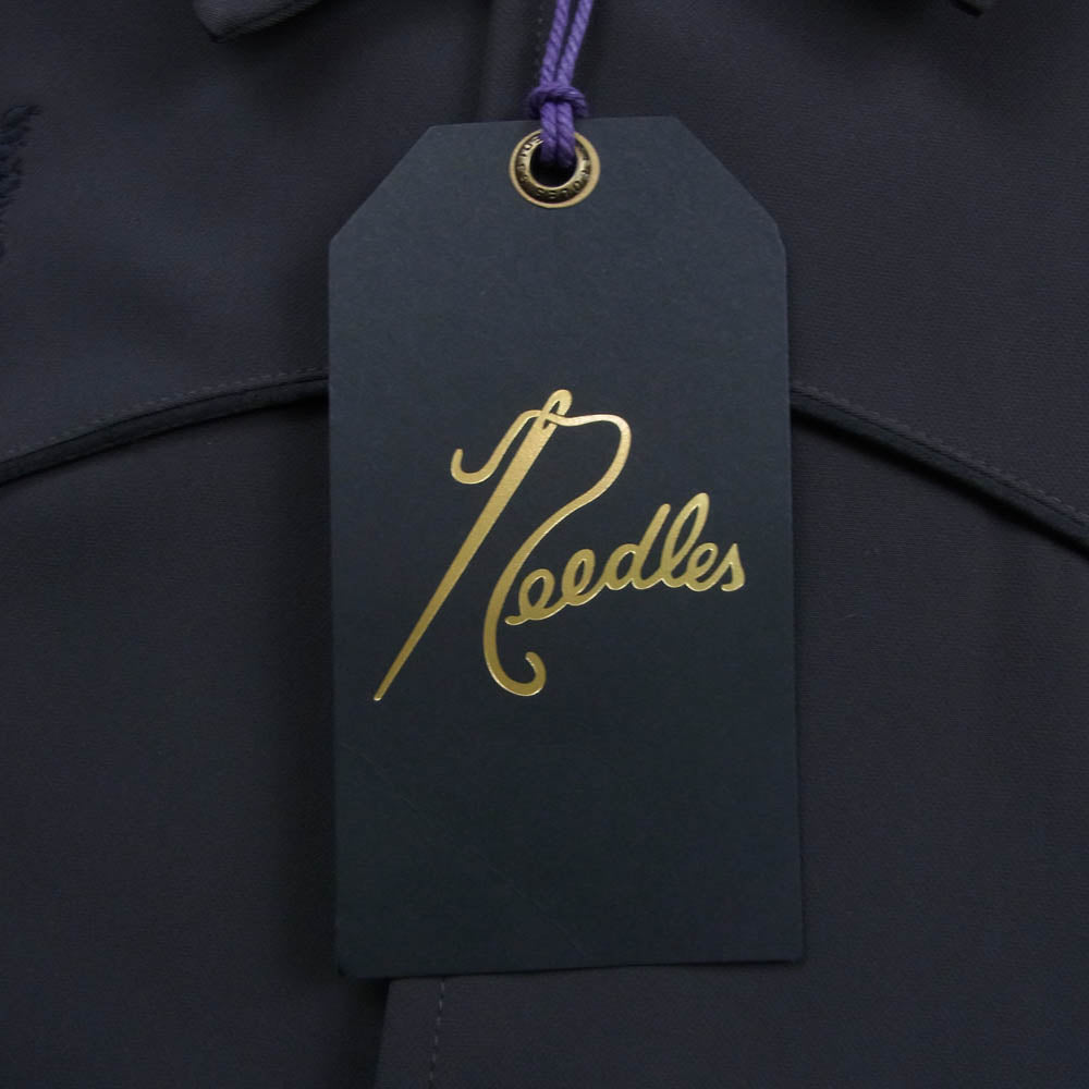Needles ニードルス RW1595 別注 Piping Cowboy Jacket PE PU Double Cloth パイピング カウボーイ ダブルクロス トラックジャケット グレー系 M【極上美品】【中古】