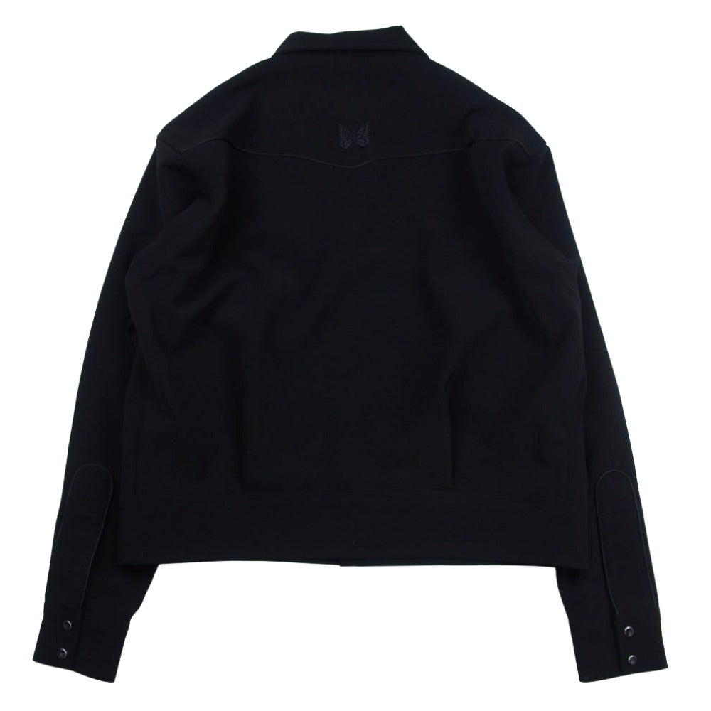 Needles ニードルス RW1595 別注 Piping Cowboy Jacket PE PU Double Cloth パイピング カウボーイ ダブルクロス トラックジャケット ブラック系 M【美品】【中古】