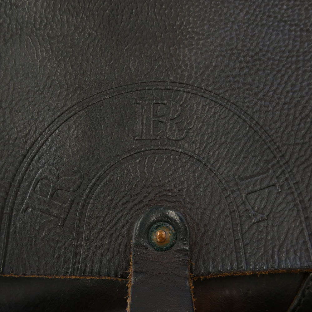 RRL ダブルアールエル Tumbled Leather Messenger Bag イタリア製 ヴィンテージ加工 オールレザー メッセンジャー バッグ ダークブラウン系【中古】