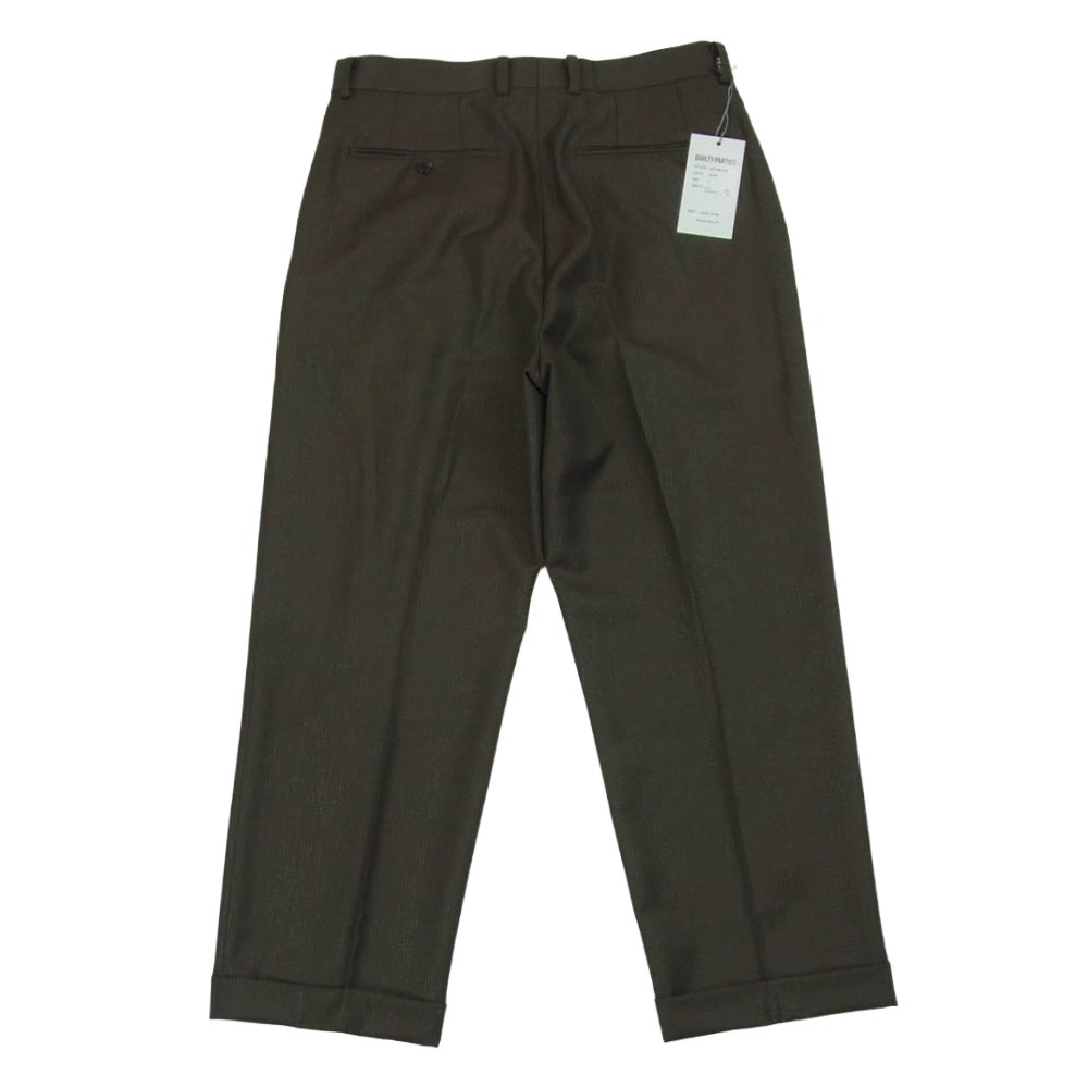 WACKO MARIA ワコマリア 22AW 22FW-WMP-TR26 GLITTER PLEATED TROUSERS TYPE-2 グリッター プリーテッド トラウザー スラックス パンツ ブラウン系 BROWN S【極上美品】【中古】