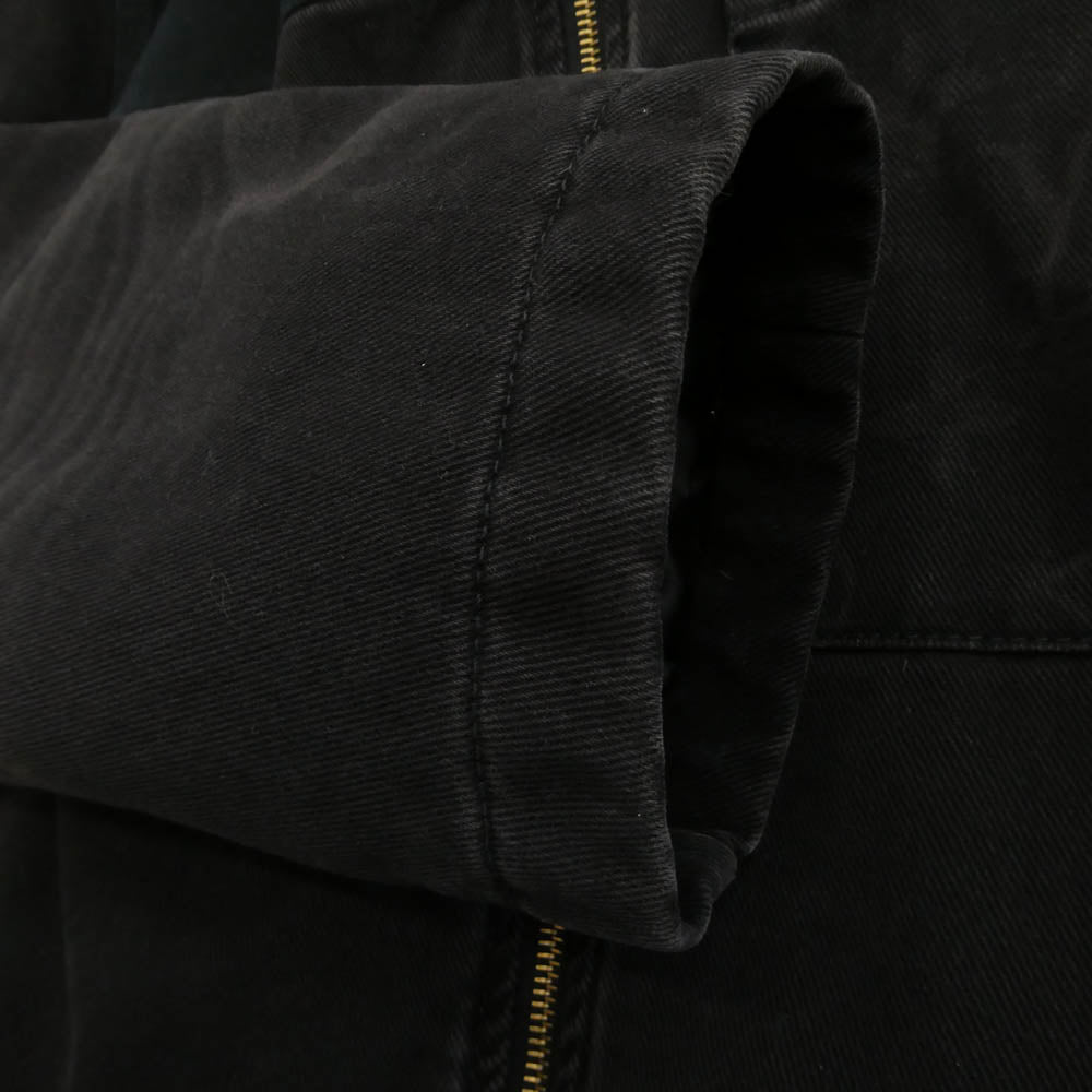 LOUIS VUITTON ルイ・ヴィトン 24SS HQA05W ファー フーデッド 中綿 ジップアップ モノグラムポケット ジャケット ブルゾン ブラック系 52【中古】