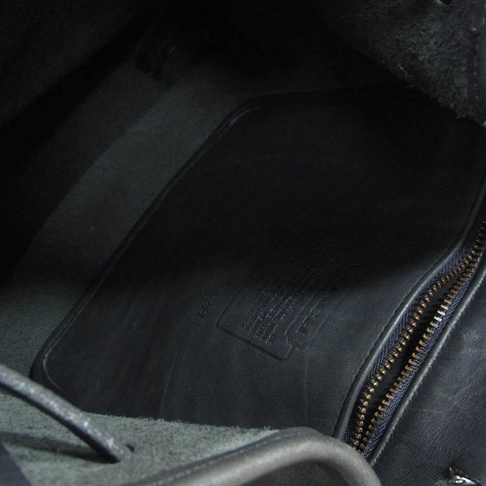 COACH コーチ usa製 オールド 9929 レザー ショルダー バッグ ブラック系【中古】