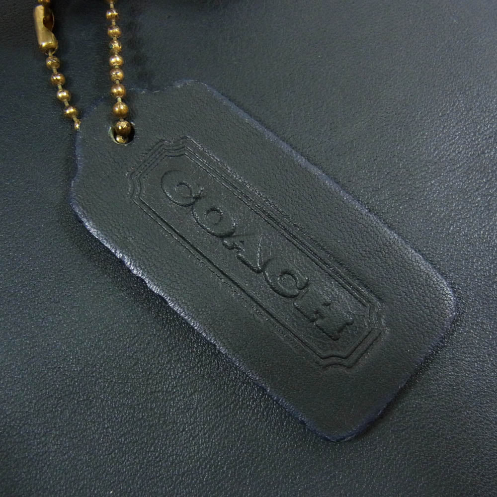 COACH コーチ usa製 オールド 9929 レザー ショルダー バッグ ブラック系【中古】