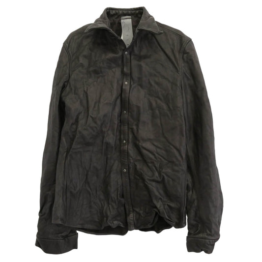 カルペ ディエム 06AW LUS61-WC-07 ウォッシャブル レザー 長袖 シャツ ダークブラウン系 2【中古】