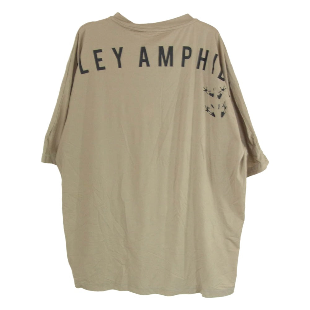 OAKLEY オークリー EN AMPHIBIAN SS T BACK FROG 1.0 ナイロン ポリウレタン ロゴ クルーネック Tシャツ カーキ系 XL【中古】