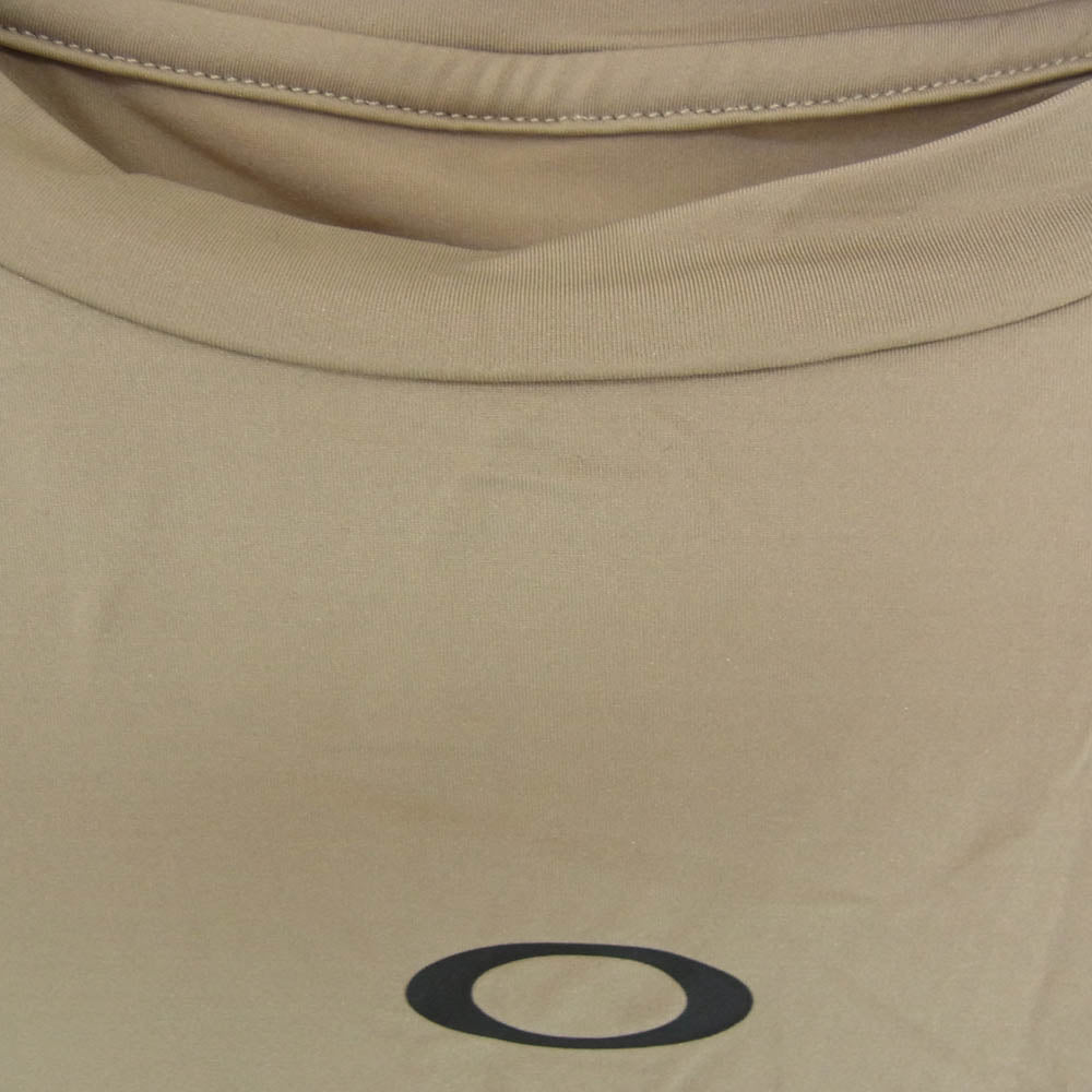 OAKLEY オークリー EN AMPHIBIAN SS T BACK FROG 1.0 ナイロン ポリウレタン ロゴ クルーネック Tシャツ カーキ系 XL【中古】