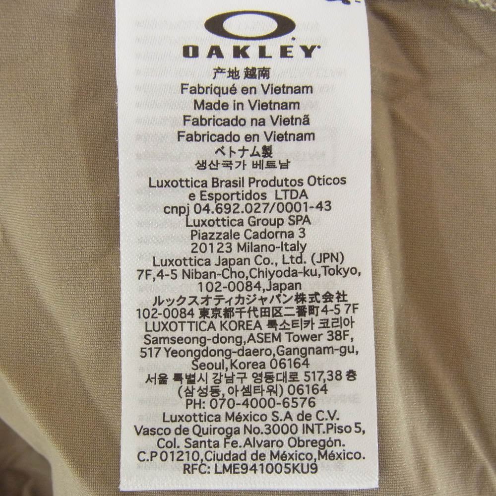 OAKLEY オークリー EN AMPHIBIAN SS T BACK FROG 1.0 ナイロン ポリウレタン ロゴ クルーネック Tシャツ カーキ系 XL【中古】