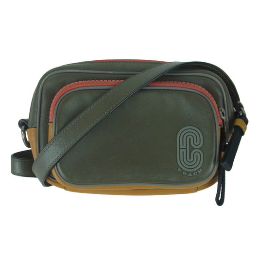 COACH コーチ G2061-5798 クロスボディ ミニショルダー バッグ レザー カーキ系 グレイッシュカーキ系【中古】