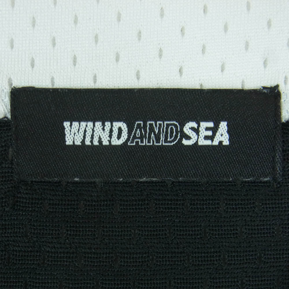 WIND AND SEA ウィンダンシー wds-0-atts-25-q1-cs-02 Vネック メッシュ ゲーム シャツ 中国製 ブラック系 ホワイト系 M【中古】