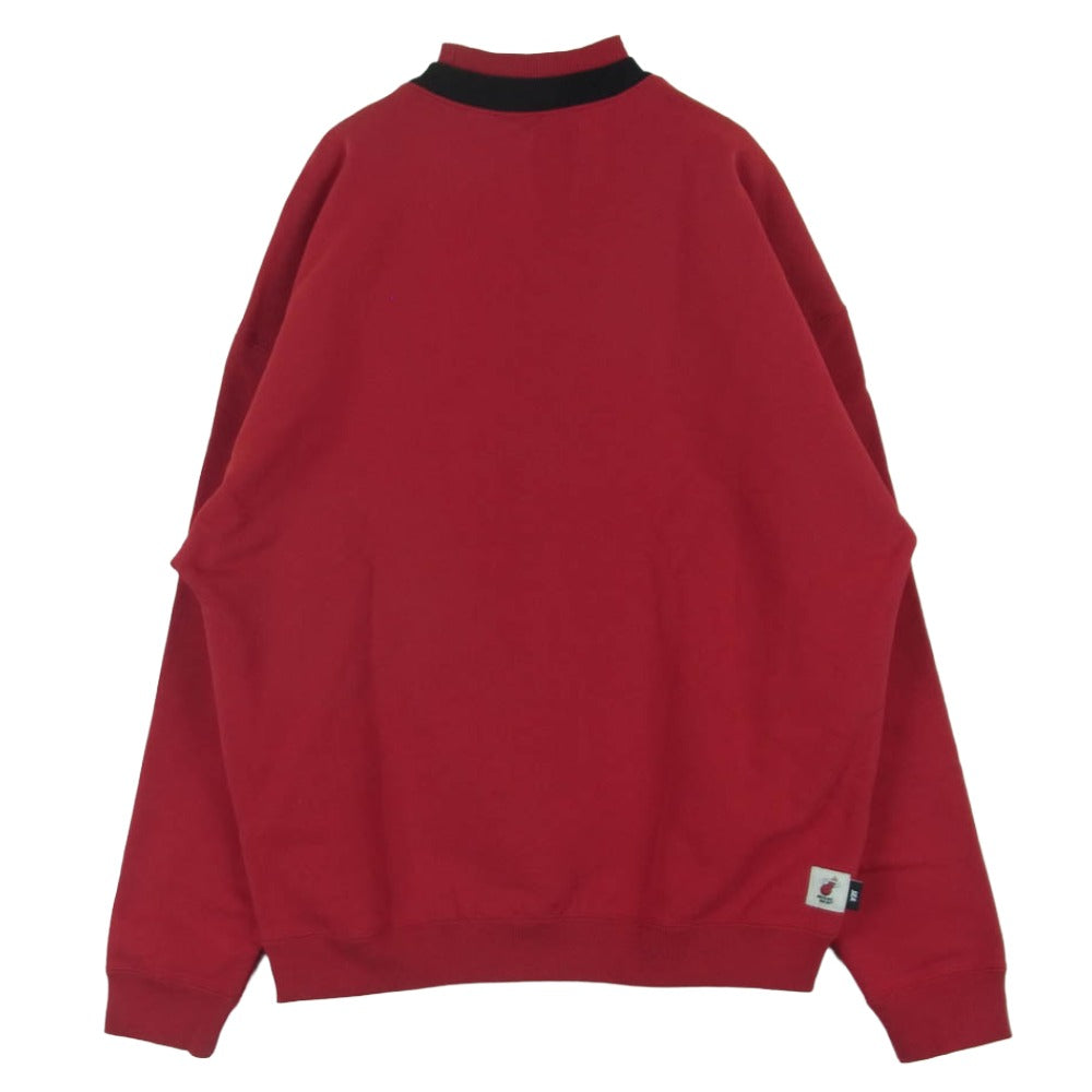 WIND AND SEA ウィンダンシー wds-c-nba5-24-q3-02 NBA WDS DOUBLE NECK SWEATSHIRT スウェット トレーナー レッド系 M【美品】【中古】