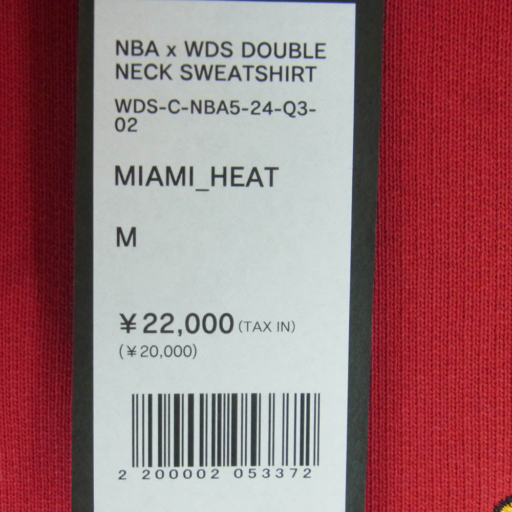 WIND AND SEA ウィンダンシー wds-c-nba5-24-q3-02 NBA WDS DOUBLE NECK SWEATSHIRT スウェット トレーナー レッド系 M【美品】【中古】