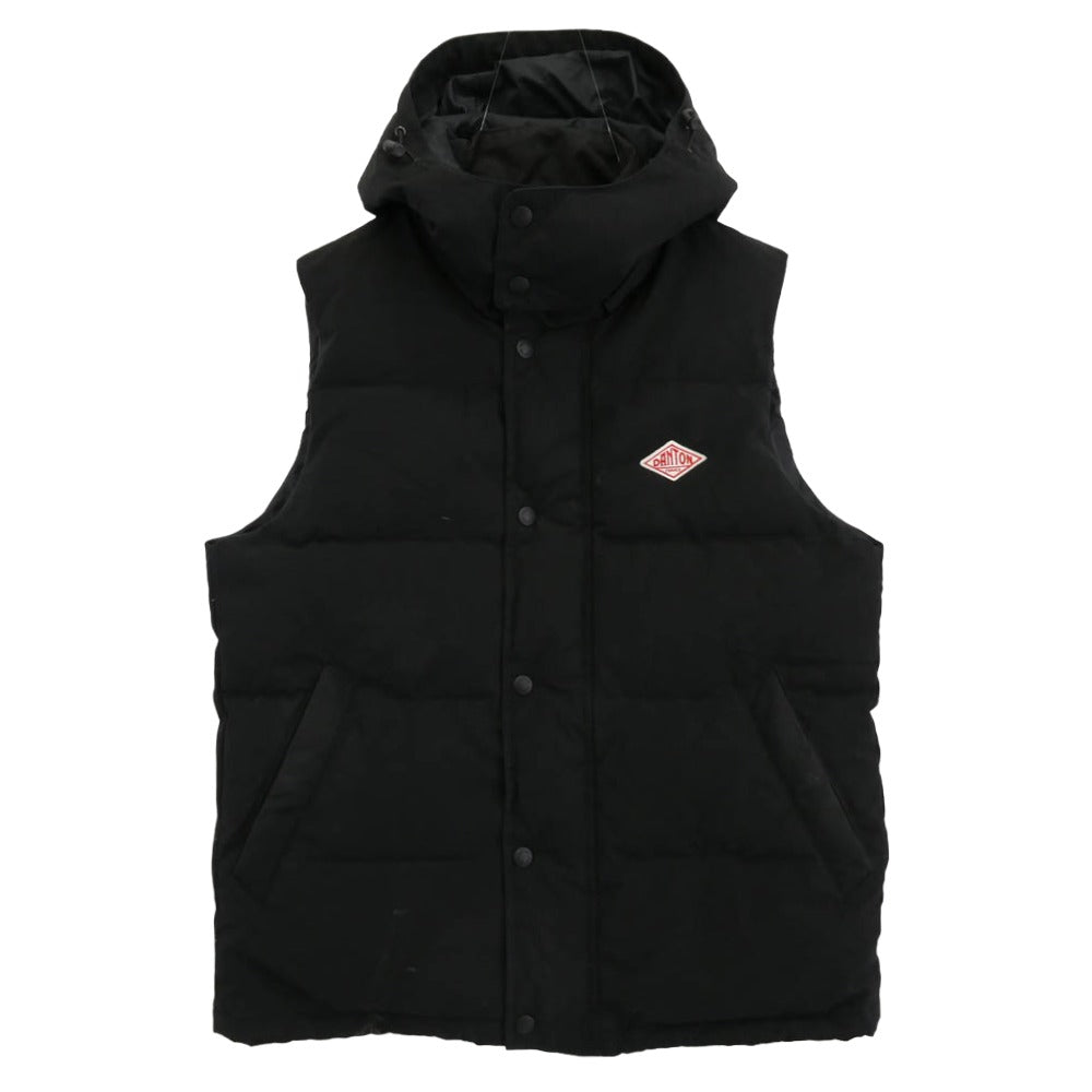 Danton ダントン JD-8759 URBAN RESEARCH アーバンリサーチ ロゴ ダウン ベスト ブラック系 38【中古】
