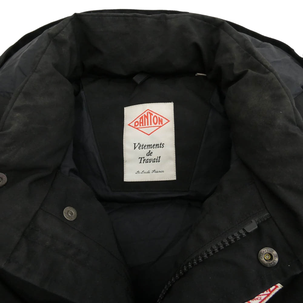 Danton ダントン JD-8759 URBAN RESEARCH アーバンリサーチ ロゴ ダウン ベスト ブラック系 38【中古】