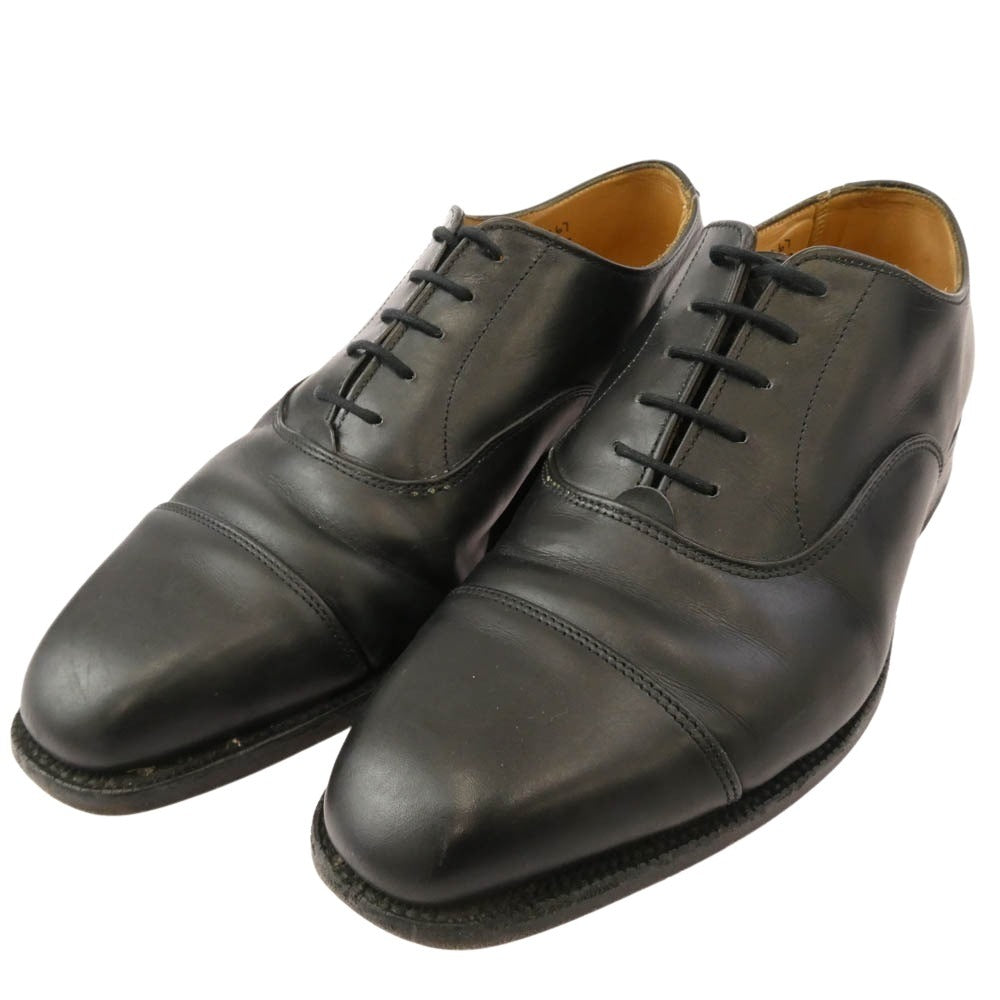 Tricker's トリッカーズ REGENT リージェント レザー 内羽根 ストレートチップ ビジネス ドレス シューズ ブラック系 6【中古】