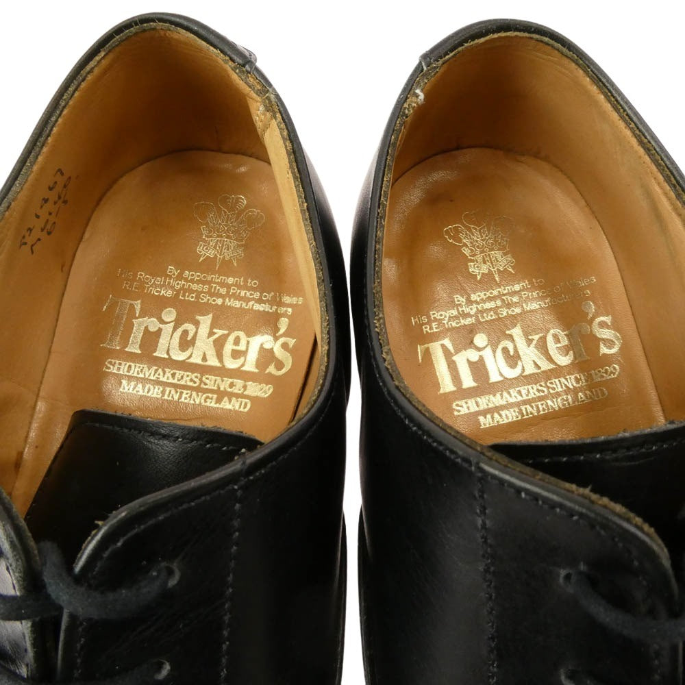 Tricker's トリッカーズ REGENT リージェント レザー 内羽根 ストレートチップ ビジネス ドレス シューズ ブラック系 6【中古】