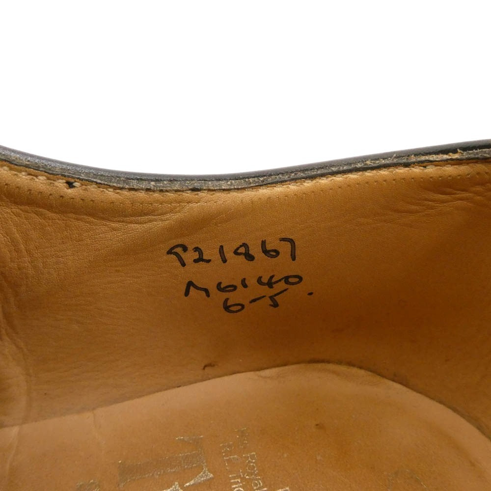 Tricker's トリッカーズ REGENT リージェント レザー 内羽根 ストレートチップ ビジネス ドレス シューズ ブラック系 6【中古】