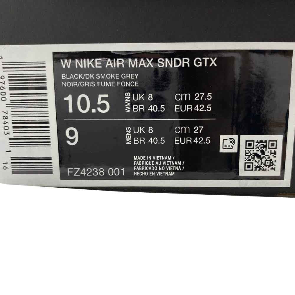 NIKE ナイキ FZ4238-001 Air Max SNDR GORE-TEX and Dark Smoke Grey ウィメンズ エア マックス サンダー ゴアテックス スニーカー フェイクバスターズ鑑定済 ブラック系 27.5cm【中古】
