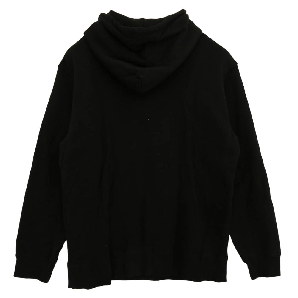 Yohji Yamamoto ヨウジヤマモト GroundY グラウンドワイ GJ-T52-071 LOGO FLEECE LINING HOODIE ロゴプルオーバーパーカー ブラック系 3【美品】【中古】