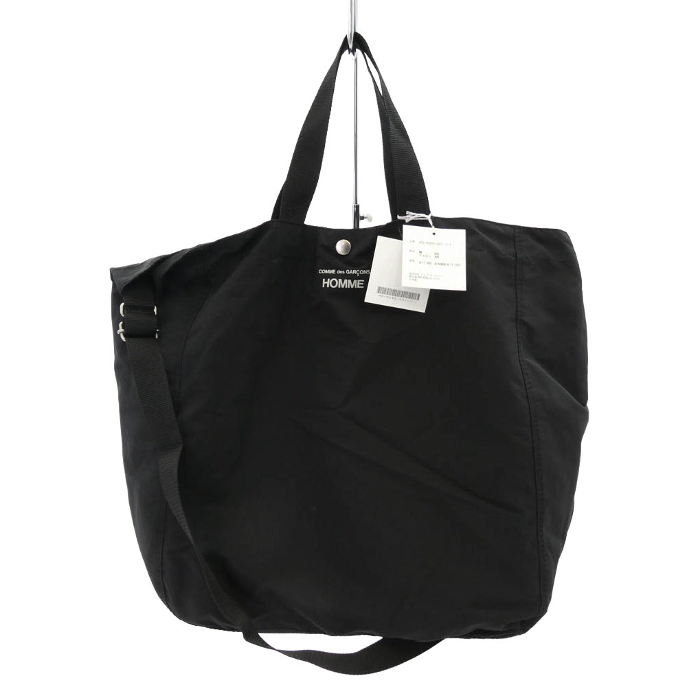 COMME des GARCONS HOMME コムデギャルソンオム 25SS HO-K292-051 綿ナイロングログラン 2WAY BAG ショルダー バッグ ブラック系【新古品】【未使用】【中古】