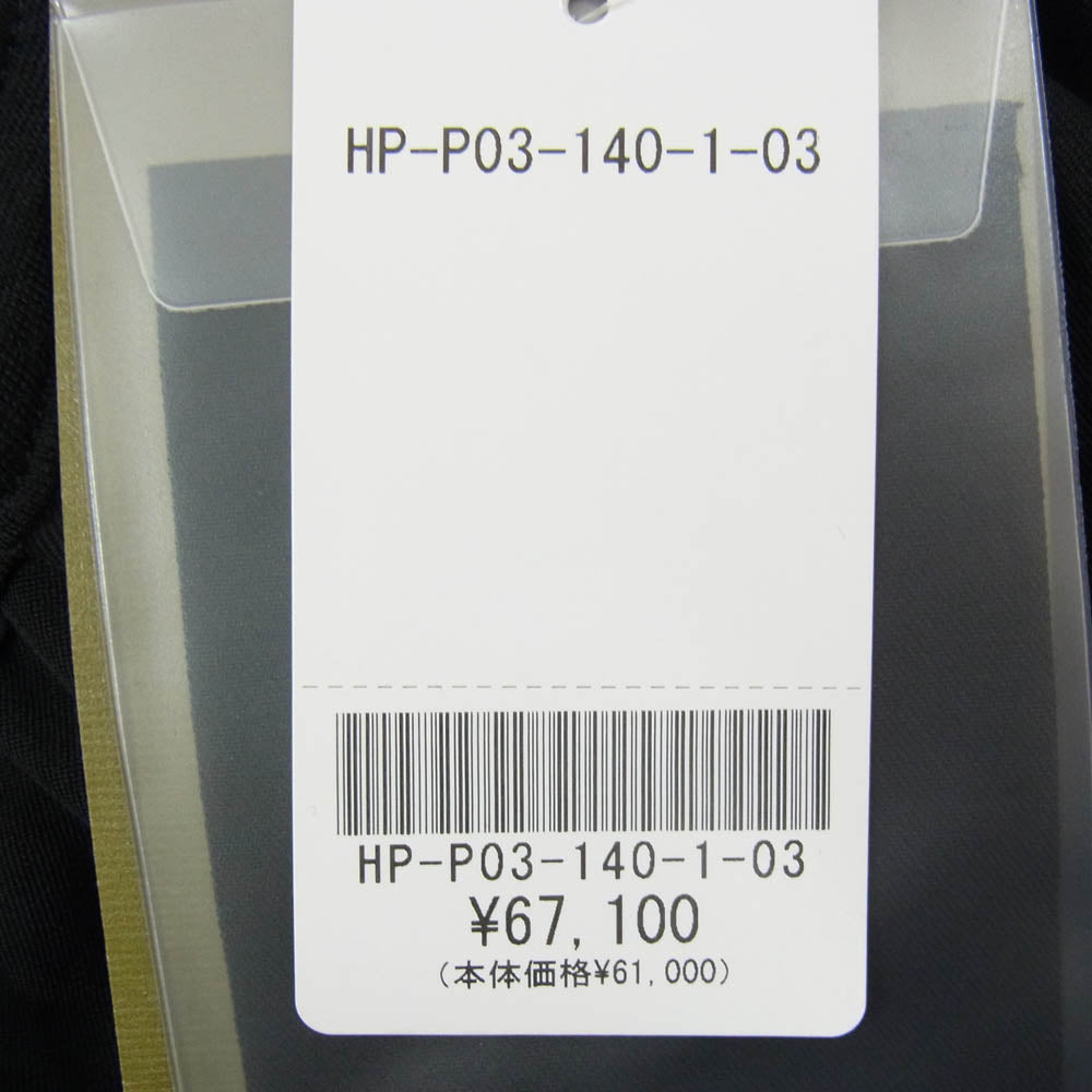 Yohji Yamamoto ヨウジヤマモト REGULATION MEN 25SS HP-P03-140 GABARDINE W RIB POCKET PANT シワギャバ ウェストリブ片玉ポケット パンツ ブラック系 3【新古品】【未使用】【中古】